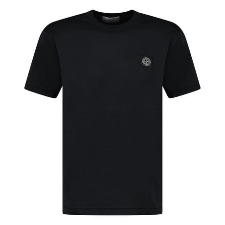 Stone Island Slim - Fit Short - Sleeve T-Shirt With Compass Patch Black - Boinclo - Outlet Sale Under Retail