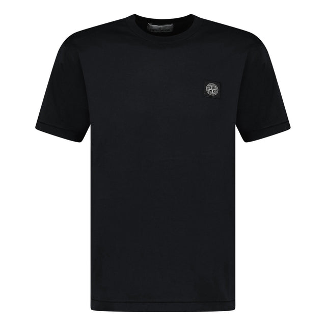 Stone Island Slim - Fit Short - Sleeve T-Shirt With Compass Patch Black - Boinclo - Outlet Sale Under Retail