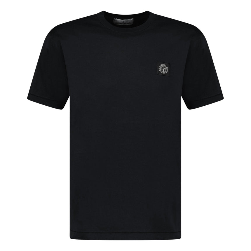 Stone Island Slim - Fit Short - Sleeve T-Shirt With Compass Patch Black - Boinclo - Outlet Sale Under Retail