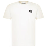 Stone Island Slim - Fit Short - Sleeve T-Shirt With Compass Patch Ivory - Boinclo - Outlet Sale Under Retail