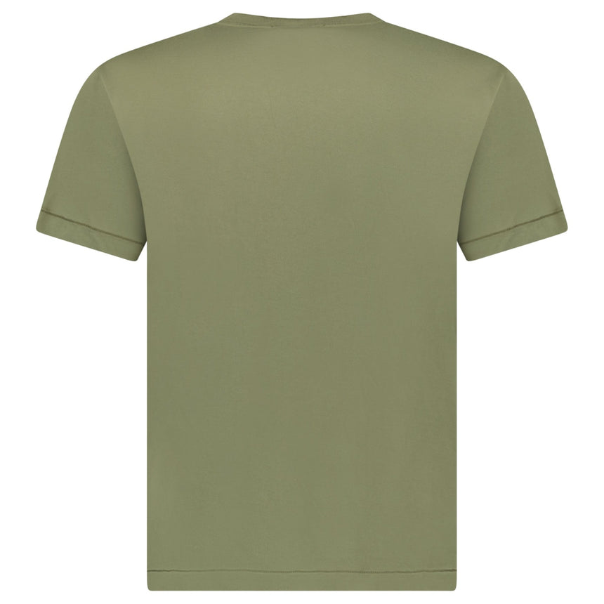Stone Island Slim - Fit Short - Sleeve T-Shirt With Compass Patch Military Green - Boinclo - Outlet Sale Under Retail