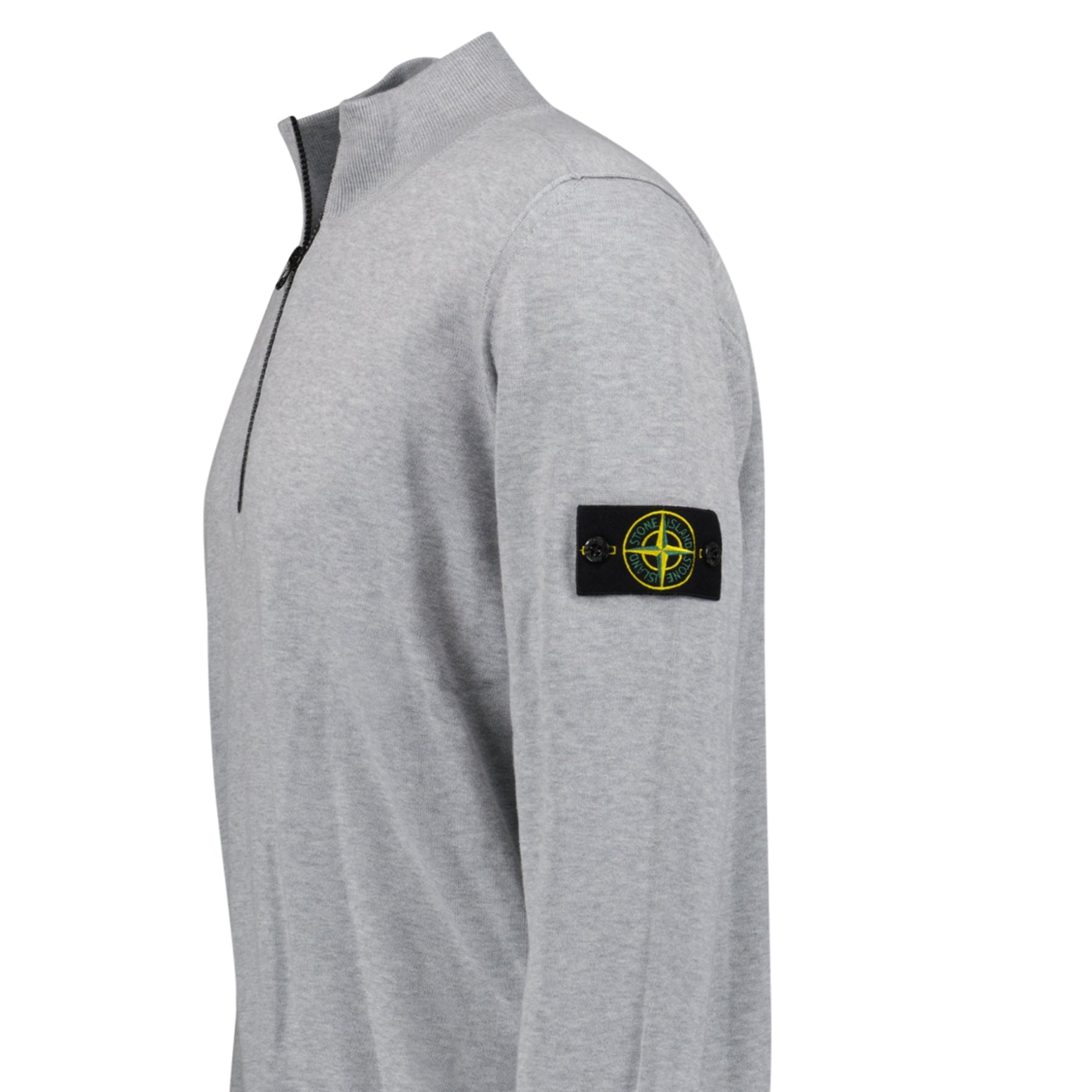 STONE  CROSS ZIP OVERSHIT Lサイズ Stone Island Soft Cotton Quarter Zip Sweatshirt Grey