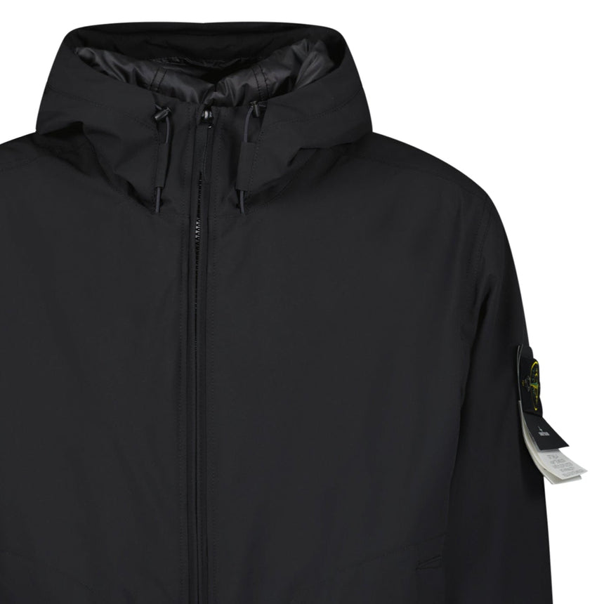 Stone Island Soft Shell - R Primaloft Insulation Technology Jacket in Black - Boinclo - Outlet Sale Under Retail