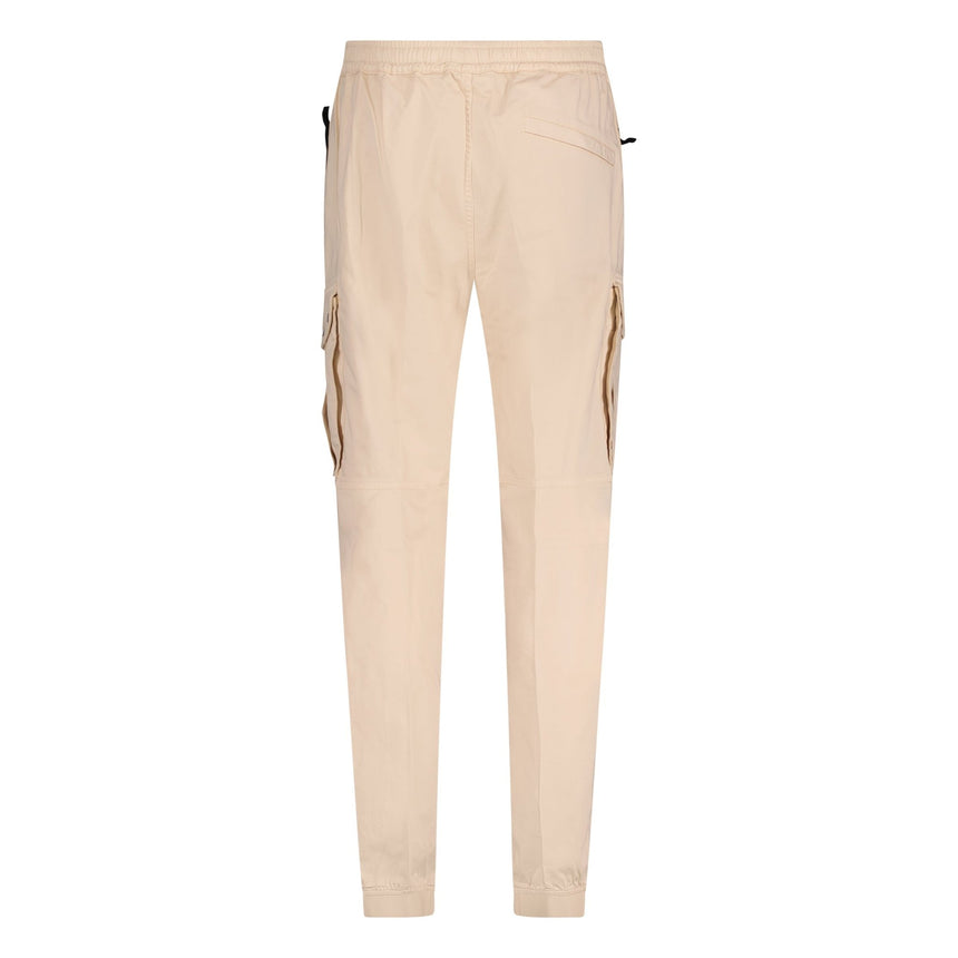 Stone Island Badge Cargo Cuffed Trousers Beige - Boinclo - Outlet Sale Under Retail