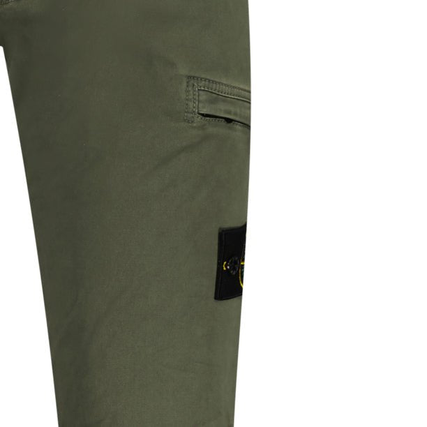 Stone Island Badge Cotton Cargo Trousers Green - Boinclo - Outlet Sale Under Retail