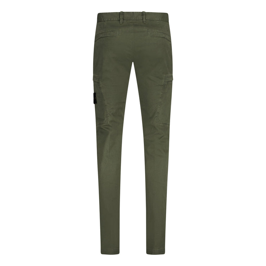 Stone Island Badge Cotton Cargo Trousers Green - Boinclo - Outlet Sale Under Retail