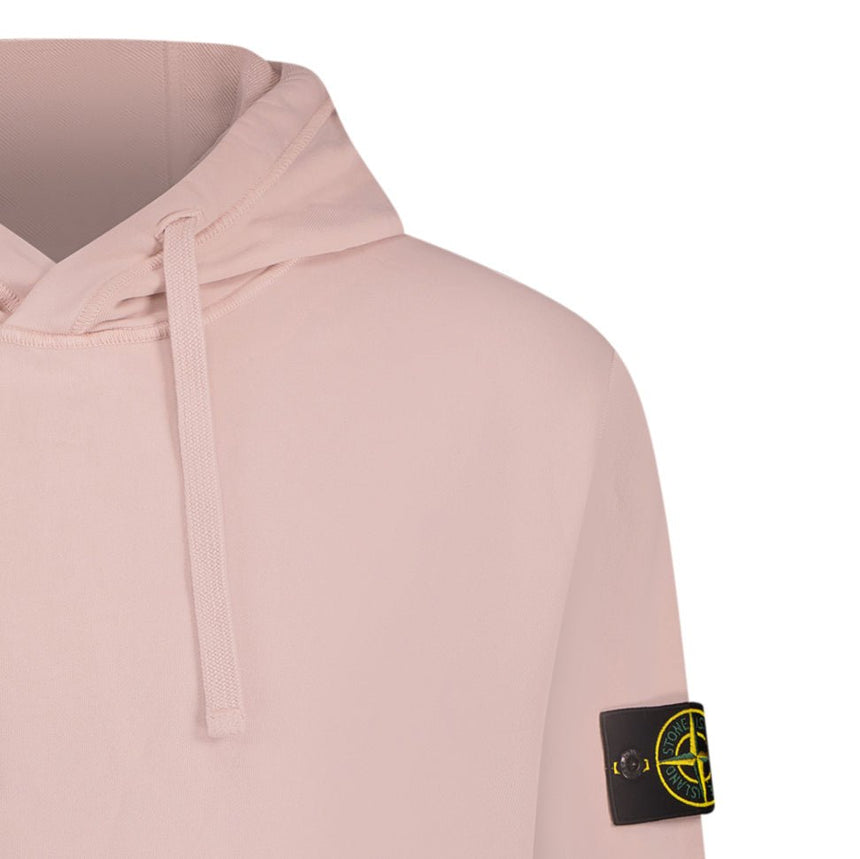 Stone Island Badge Hooded Sweatshirt Light Pink - Boinclo - Outlet Sale Under Retail