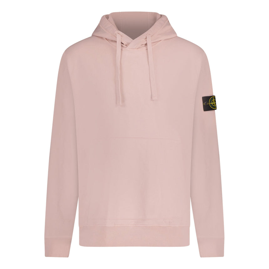 Stone Island Badge Hooded Sweatshirt Light Pink - Boinclo - Outlet Sale Under Retail