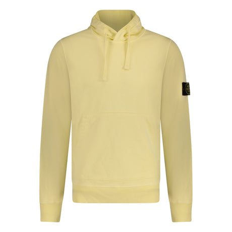 Stone Island Badge Hooded Sweatshirt Light Yellow - Boinclo - Outlet Sale Under Retail