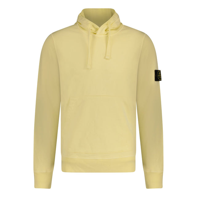 Stone Island Badge Hooded Sweatshirt Light Yellow - Boinclo - Outlet Sale Under Retail