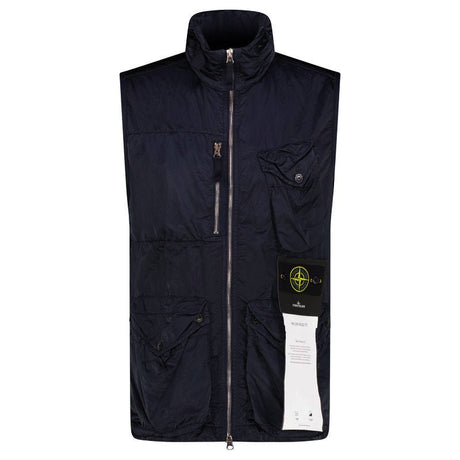 Stone Island Badge Logo Gilet Black - Boinclo - Outlet Sale Under Retail
