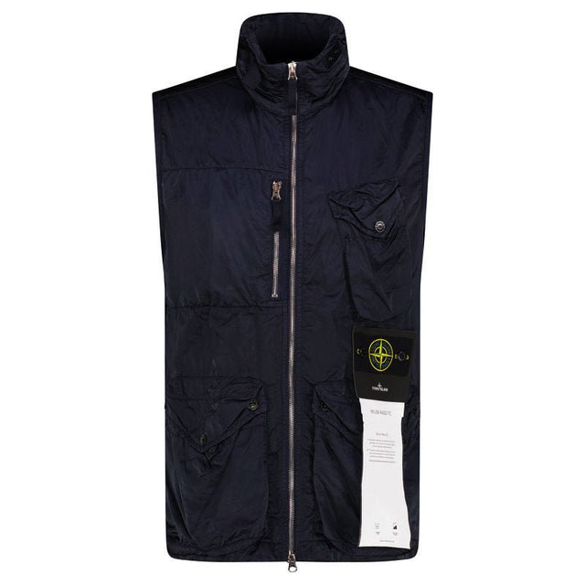 Stone Island Badge Logo Gilet Black - Boinclo - Outlet Sale Under Retail