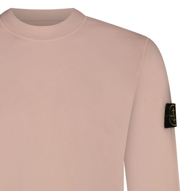 Stone Island Badge Sweatshirt Rose Quartz - Boinclo - Outlet Sale Under Retail