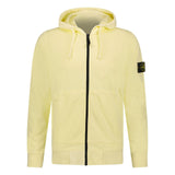 Stone Island Badge Zip Hooded Sweatshirt Yellow - Boinclo - Outlet Sale Under Retail