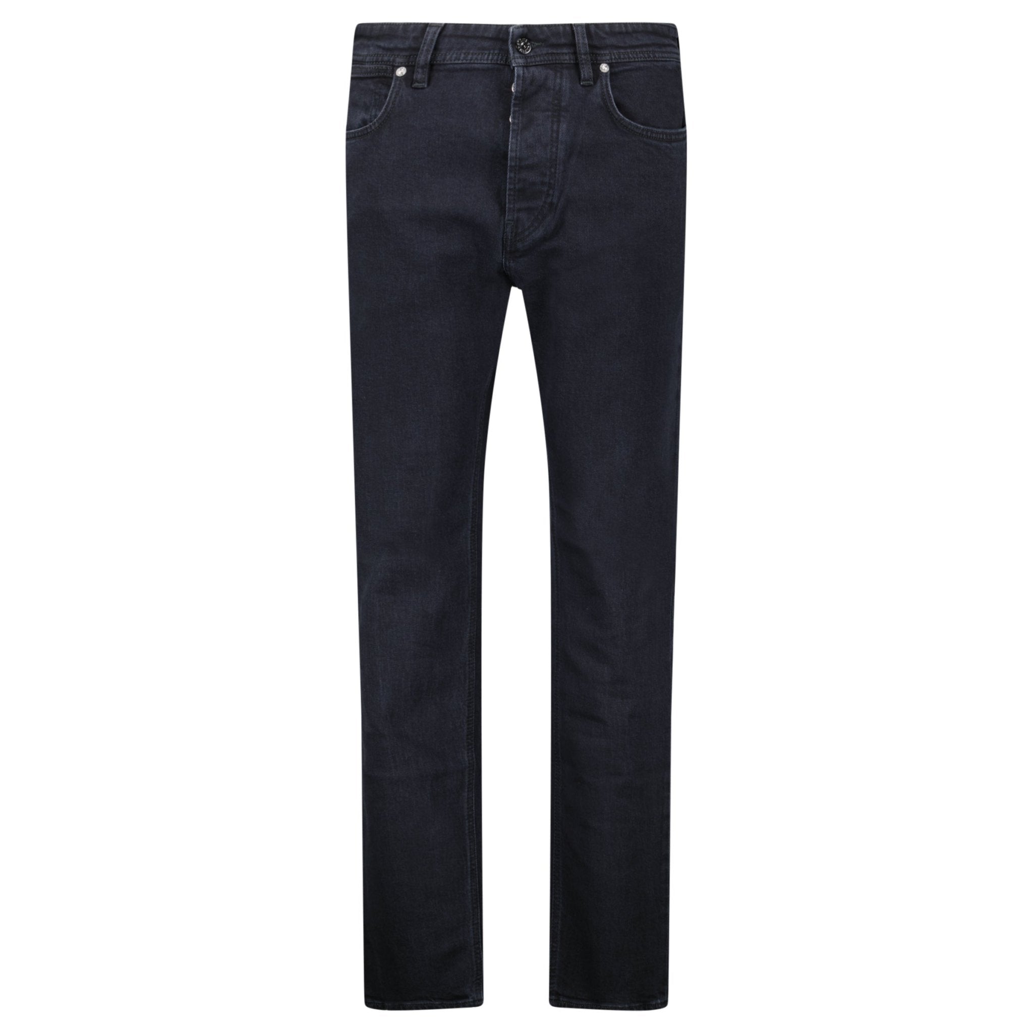 Color variation of Stone Island Blue Rinsed Buttoned Indigo Denim Jeans Black