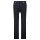 Stone Island Blue Rinsed Buttoned Indigo Denim Jeans Black - Boinclo - Outlet Sale Under Retail