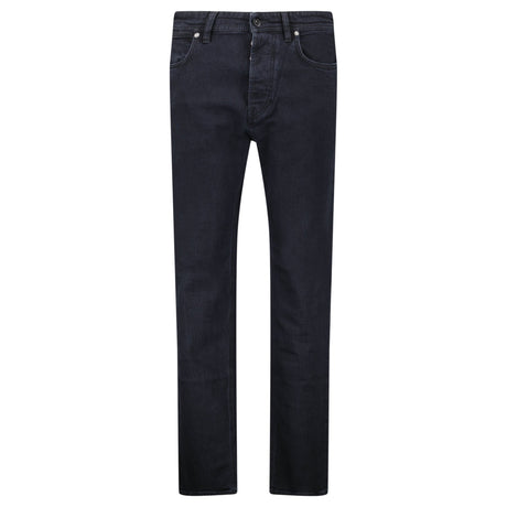 Stone Island Blue Rinsed Buttoned Indigo Denim Jeans Black - Boinclo - Outlet Sale Under Retail