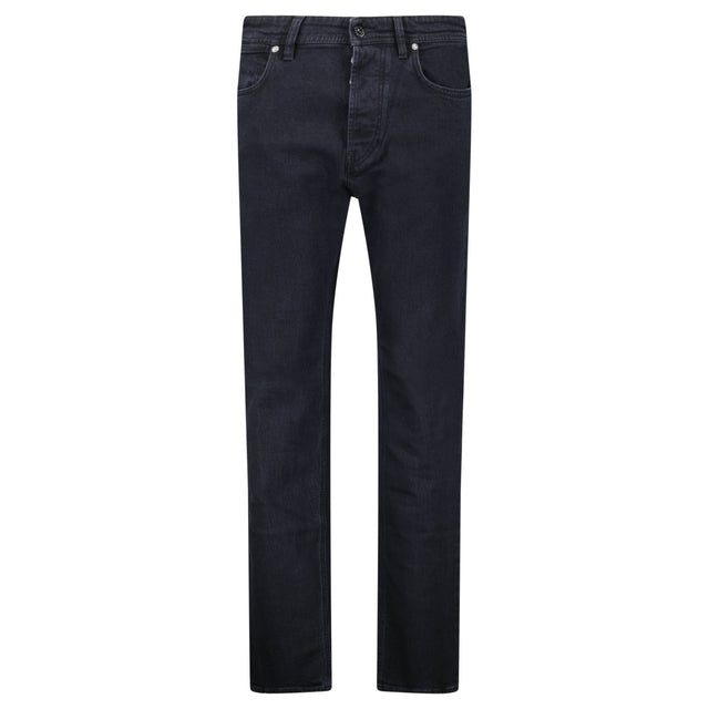 Stone Island Blue Rinsed Buttoned Indigo Denim Jeans Black - Boinclo - Outlet Sale Under Retail