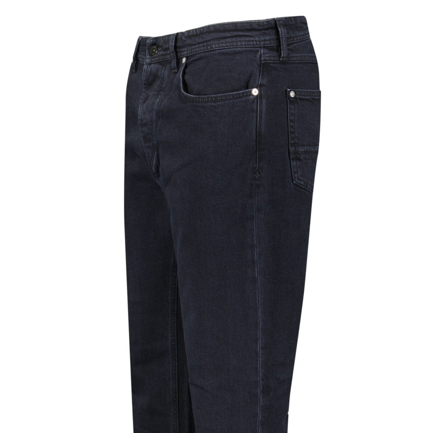 Stone Island Blue Rinsed Buttoned Indigo Denim Jeans Black - Boinclo - Outlet Sale Under Retail