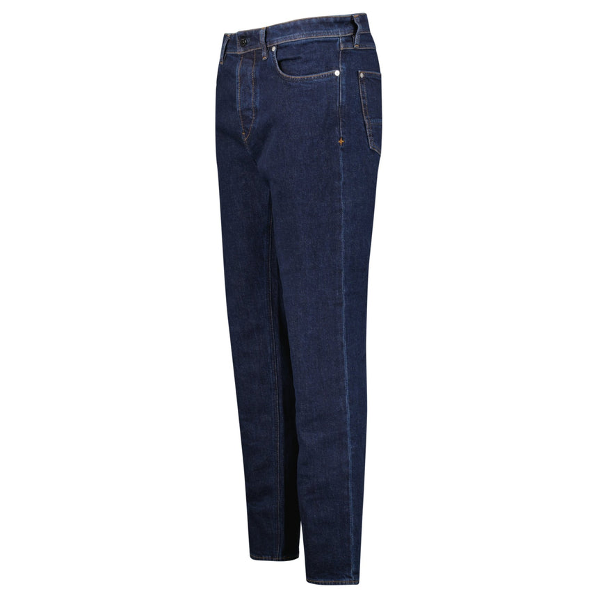 Stone Island Blue Rinsed Buttoned Indigo Denim Jeans Blue - Boinclo - Outlet Sale Under Retail