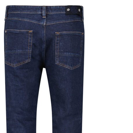Stone Island Blue Rinsed Buttoned Indigo Denim Jeans Blue - Boinclo - Outlet Sale Under Retail