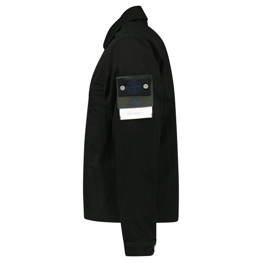 Stone Island Bull Denim - TC Coach Jacket in Black - Boinclo - Outlet Sale Under Retail