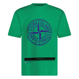 Stone Island Compass Logo Print T-Shirt Green - Boinclo - Outlet Sale Under Retail