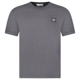 Stone Island Compass Logo Short - Sleeve T-Shirt Lead Grey - Boinclo - Outlet Sale Under Retail