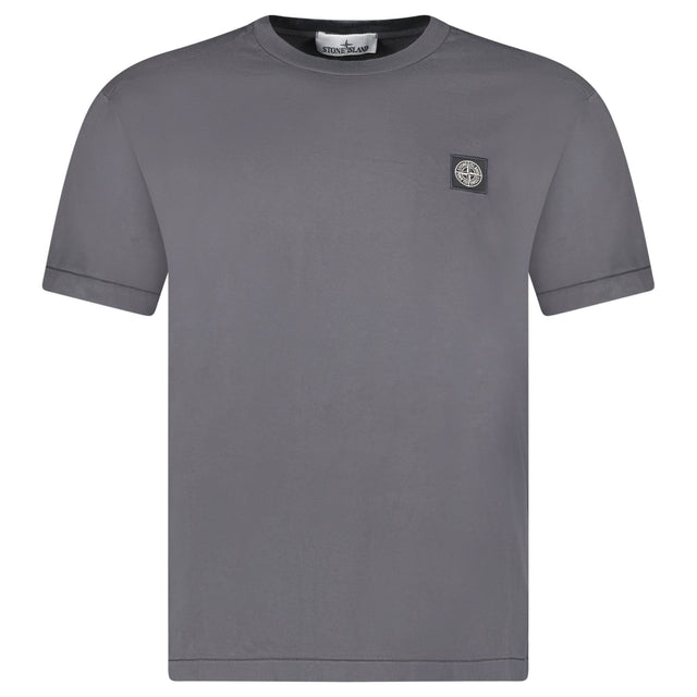 Stone Island Compass Logo Short - Sleeve T-Shirt Lead Grey - Boinclo - Outlet Sale Under Retail