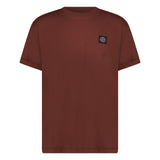 Stone Island Compass Logo T-Shirt Maroon - Boinclo - Outlet Sale Under Retail