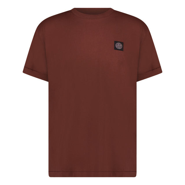 Stone Island Compass Logo T-Shirt Maroon - Boinclo - Outlet Sale Under Retail