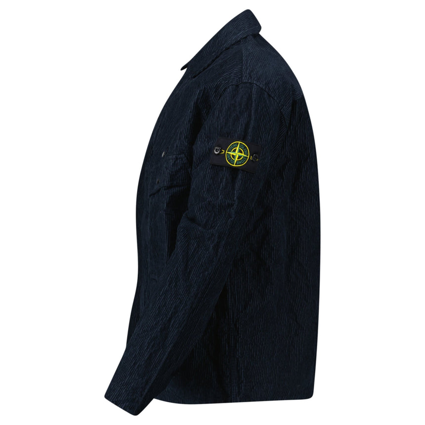 Stone Island Corduroy 500 TC Overshirt in Navy Blue - Boinclo - Outlet Sale Under Retail
