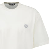 Stone Island Embroidered Cotton Jersey T-Shirt in White - Boinclo - Outlet Sale Under Retail