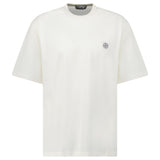 Stone Island Embroidered Cotton Jersey T-Shirt in White - Boinclo - Outlet Sale Under Retail