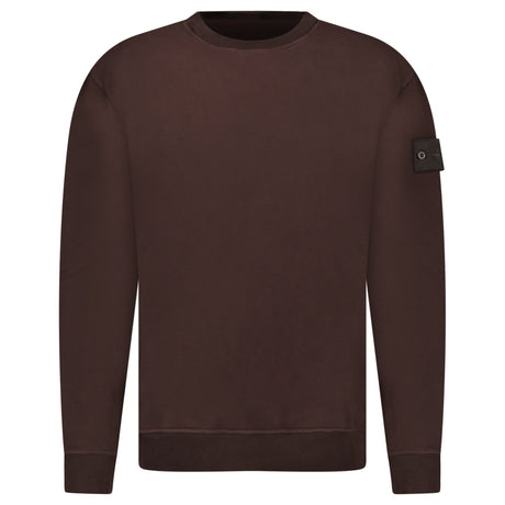 Stone Island Ghost Badge Crewneck Sweatshirt Dark Brown - Boinclo - Outlet Sale Under Retail