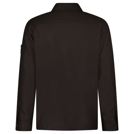 Stone Island Ghost Piece Virgin Wool - Blend Felt Overshirt in Dark Brown - Boinclo - Outlet Sale Under Retail