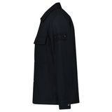 Stone Island Ghost Piece Virgin Wool - Blend Felt Overshirt in Navy - Boinclo - Outlet Sale Under Retail