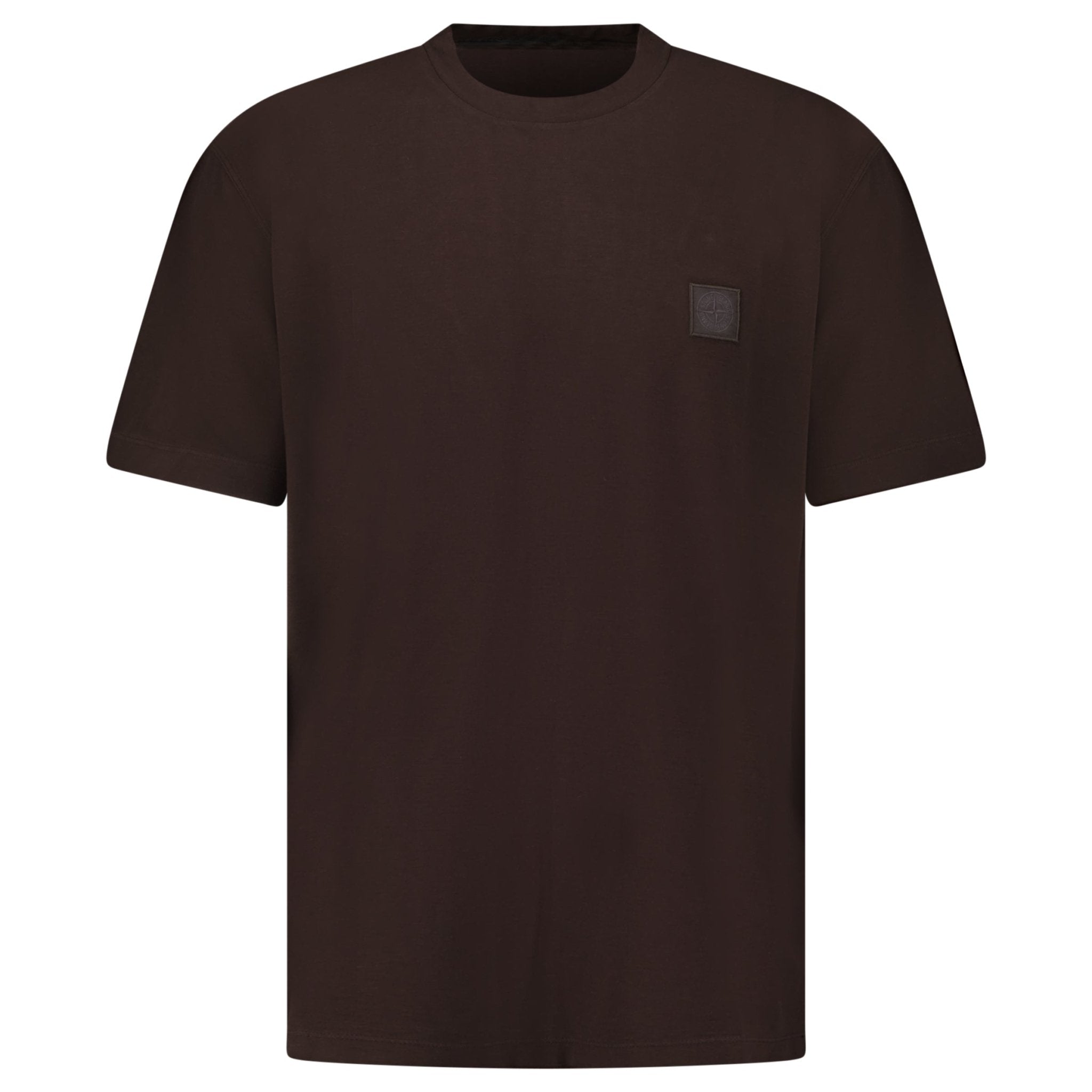 Color variation of Stone Island Ghost Slim Fit T-Shirt in Cotton Jersey in Dark Brown