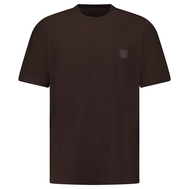 Stone Island Ghost Slim Fit T-Shirt in Cotton Jersey in Dark Brown - Boinclo - Outlet Sale Under Retail