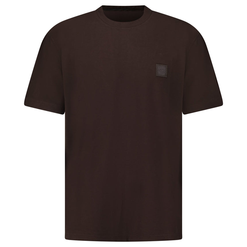 Stone Island Ghost Slim Fit T-Shirt in Cotton Jersey in Dark Brown - Boinclo - Outlet Sale Under Retail