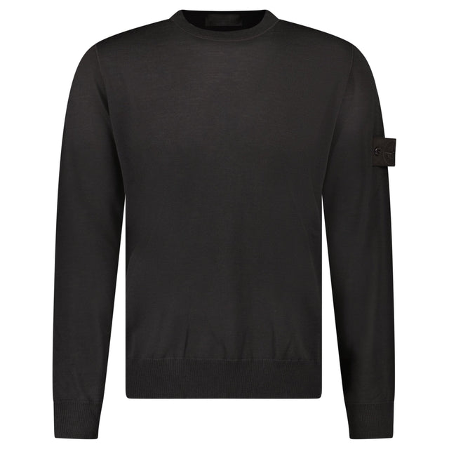 Stone Island Ghost Wool Crew Neck Jumper Dark Brown - Boinclo - Outlet Sale Under Retail