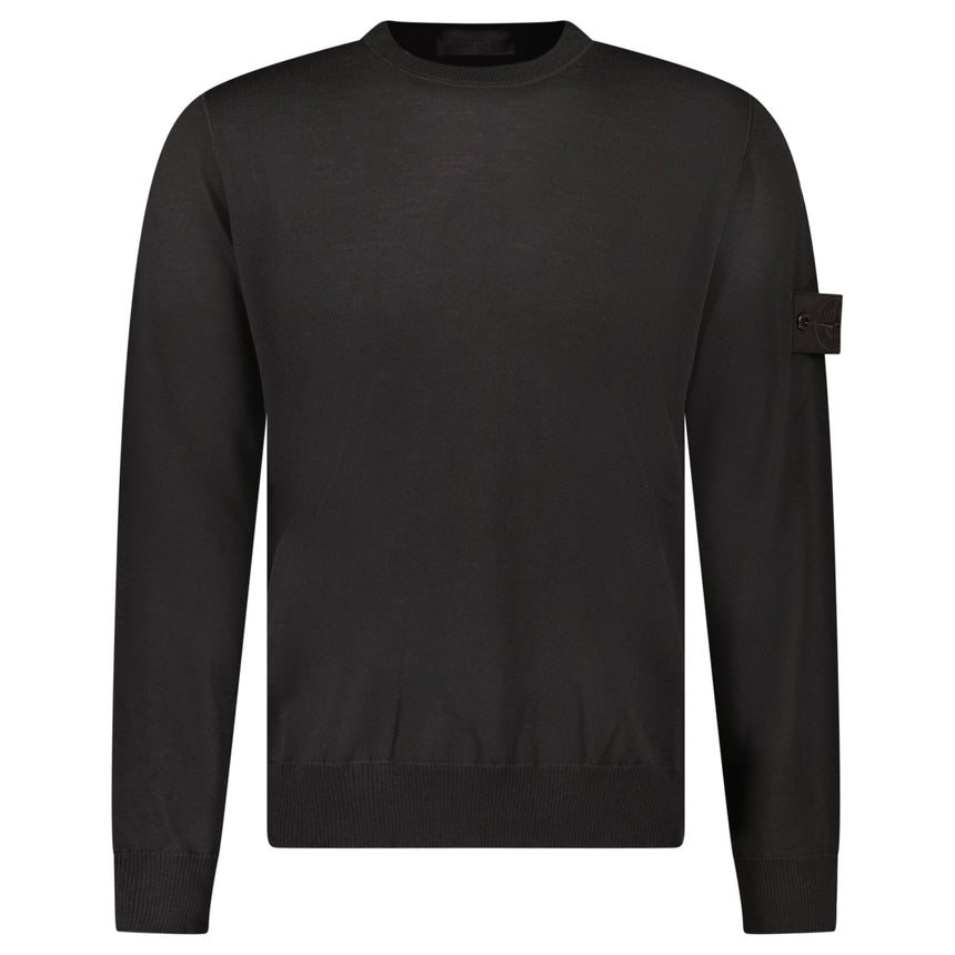 Stone Island Ghost Wool Crew Neck Jumper Dark Brown - Boinclo - Outlet Sale Under Retail
