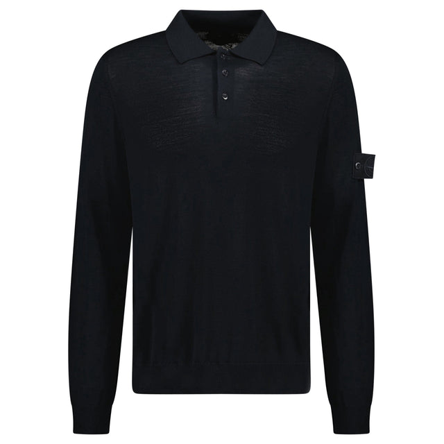 Stone Island Ghost Wool Polo - Shirt Black - Boinclo - Outlet Sale Under Retail