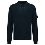 Stone Island Ghost Wool Polo-Shirt Navy
