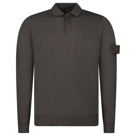 Stone Island Ghost Wool Polo - Shirt Dark Brown - Boinclo - Outlet Sale Under Retail