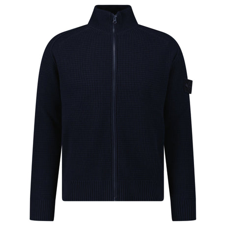 Stone Island Ghost Zip - Up Jumper in Navy - Boinclo - Outlet Sale Under Retail