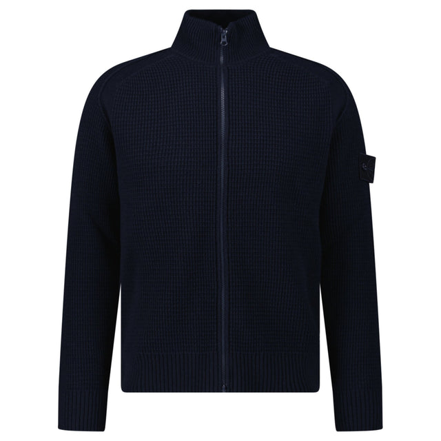 Stone Island Ghost Zip - Up Jumper in Navy - Boinclo - Outlet Sale Under Retail