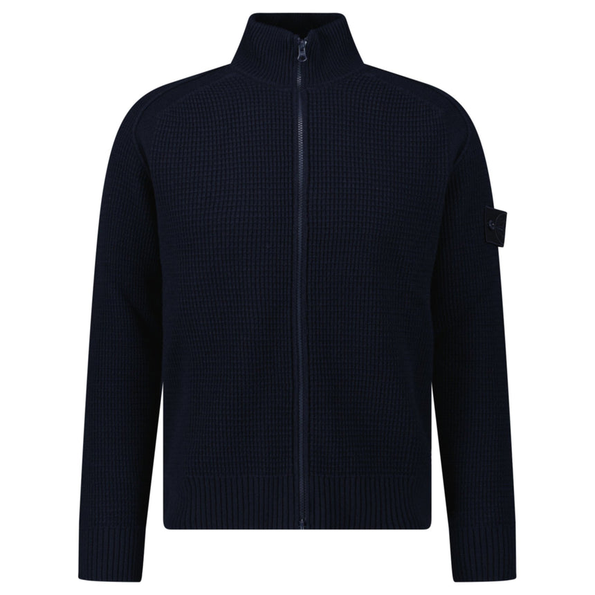 Stone Island Ghost Zip - Up Jumper in Navy - Boinclo - Outlet Sale Under Retail