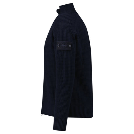 Stone Island Ghost Zip - Up Jumper in Navy - Boinclo - Outlet Sale Under Retail