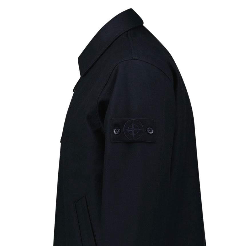 Stone Island Ghost Zip - Up Overshirt in Navy - Boinclo - Outlet Sale Under Retail